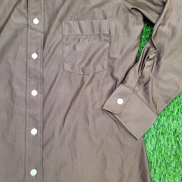 Vintage 70s Arrow Kent MOD Button Shirt S/M 21x30 Shirttail - Picture 2 of 10